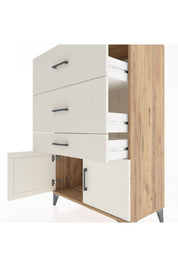 Hyperion Dolap 3 Çekmeceli 2 Kapaklı 88x44x134 Çam-Aytaşı