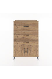 Hyperion Dolap 3 Çekmeceli 2 Kapaklı 88x44x134 Çam-Çam