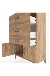 Hyperion Dolap 3 Çekmeceli 2 Kapaklı 88x44x134 Çam-Çam