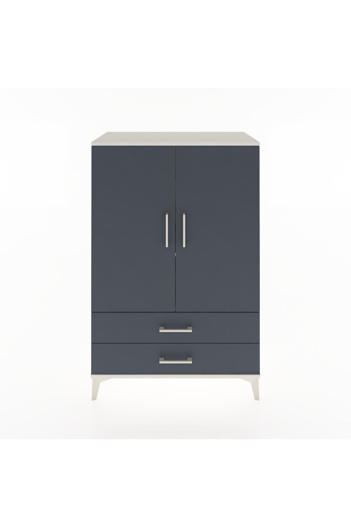 Hyperion Dolap 3 Raflı 2 Çekmeceli 2 Kapaklı 88x44x134 Aytaşı-Antrasit