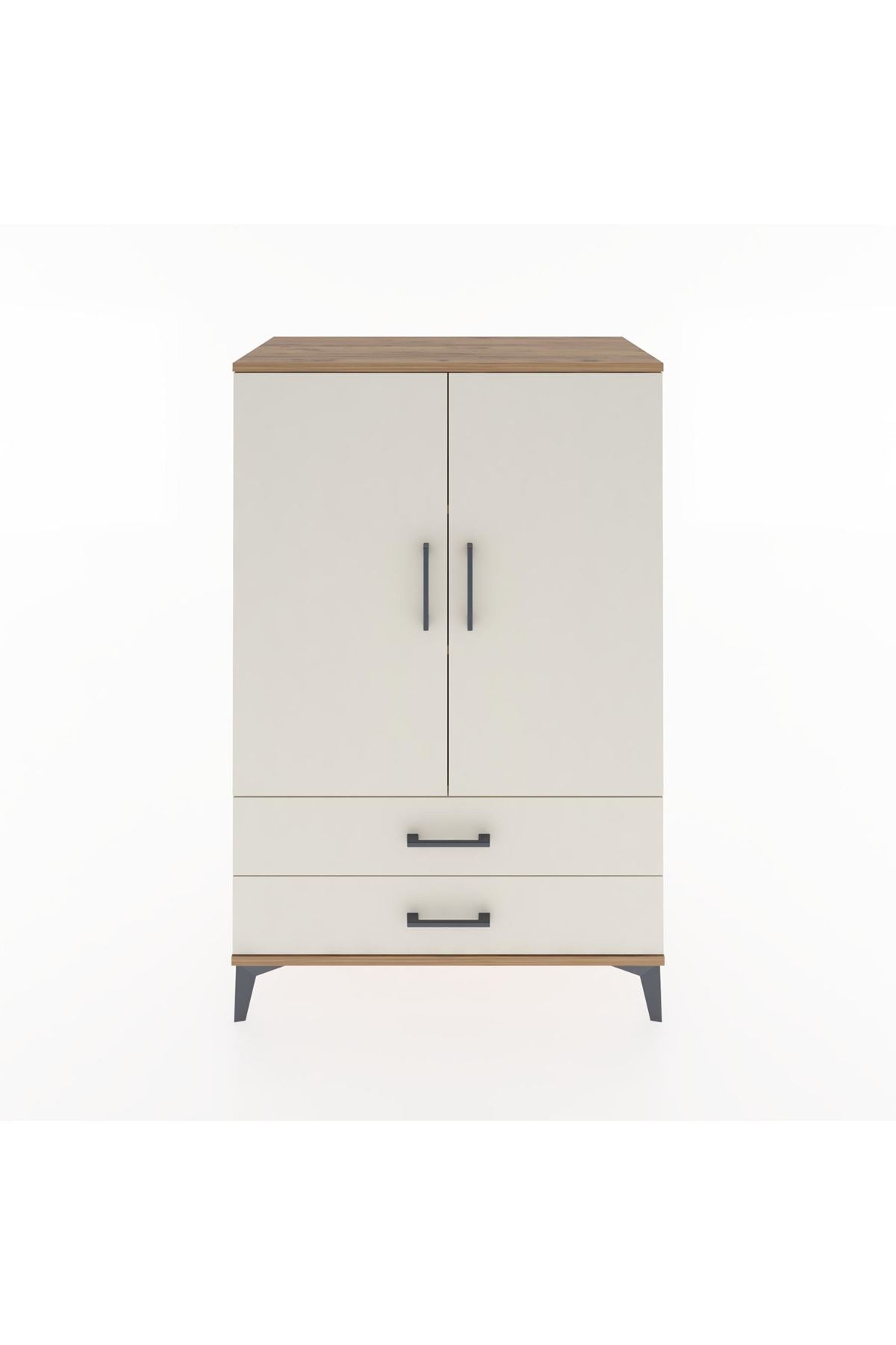 Hyperion Dolap 3 Raflı 2 Çekmeceli 2 Kapaklı 88x44x134 Çam-Aytaşı