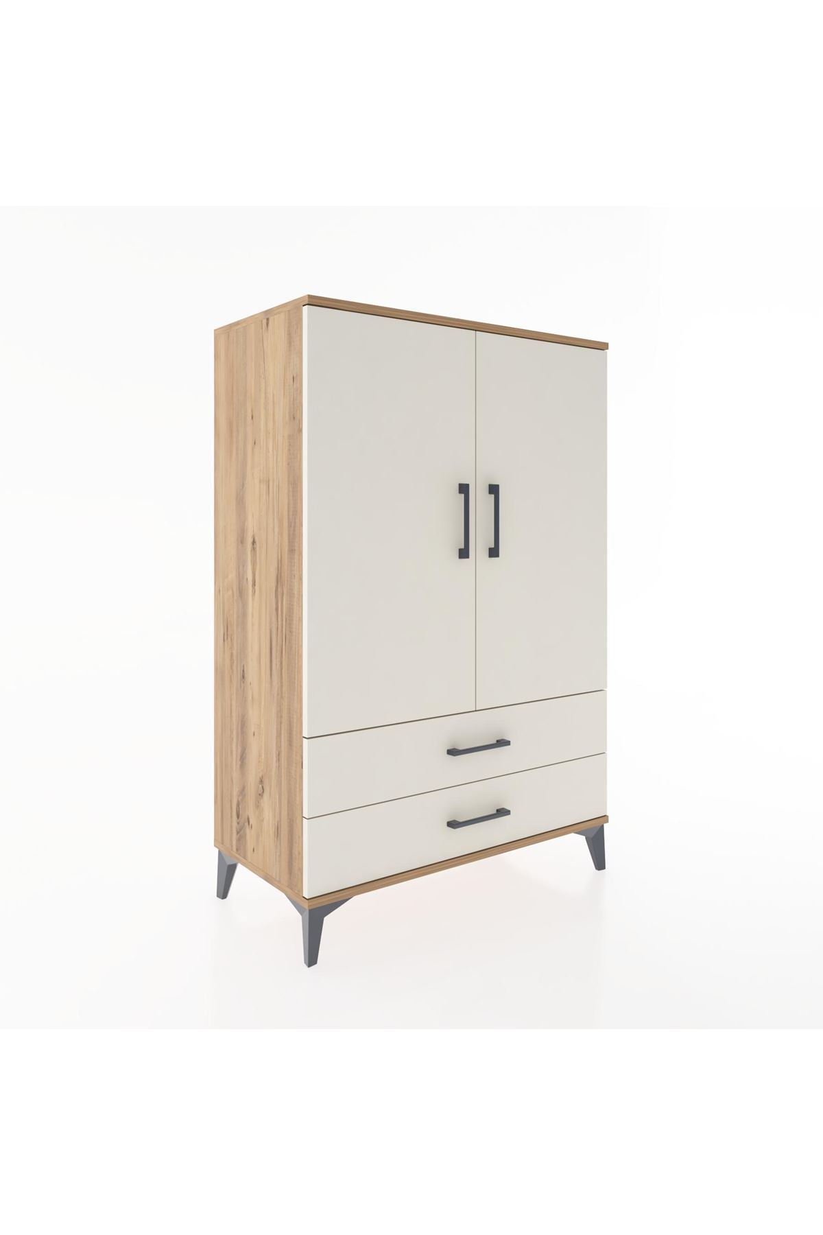 Hyperion Dolap 3 Raflı 2 Çekmeceli 2 Kapaklı 88x44x134 Çam-Aytaşı