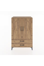 Hyperion Dolap 3 Raflı 2 Çekmeceli 2 Kapaklı 88x44x134 Çam-Çam