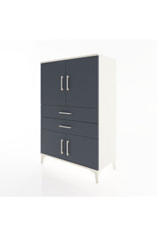 Hyperion Dolap 2 Raflı 2 Çekmeceli 4 Kapaklı 88x44x134 Aytaşı-Antrasit