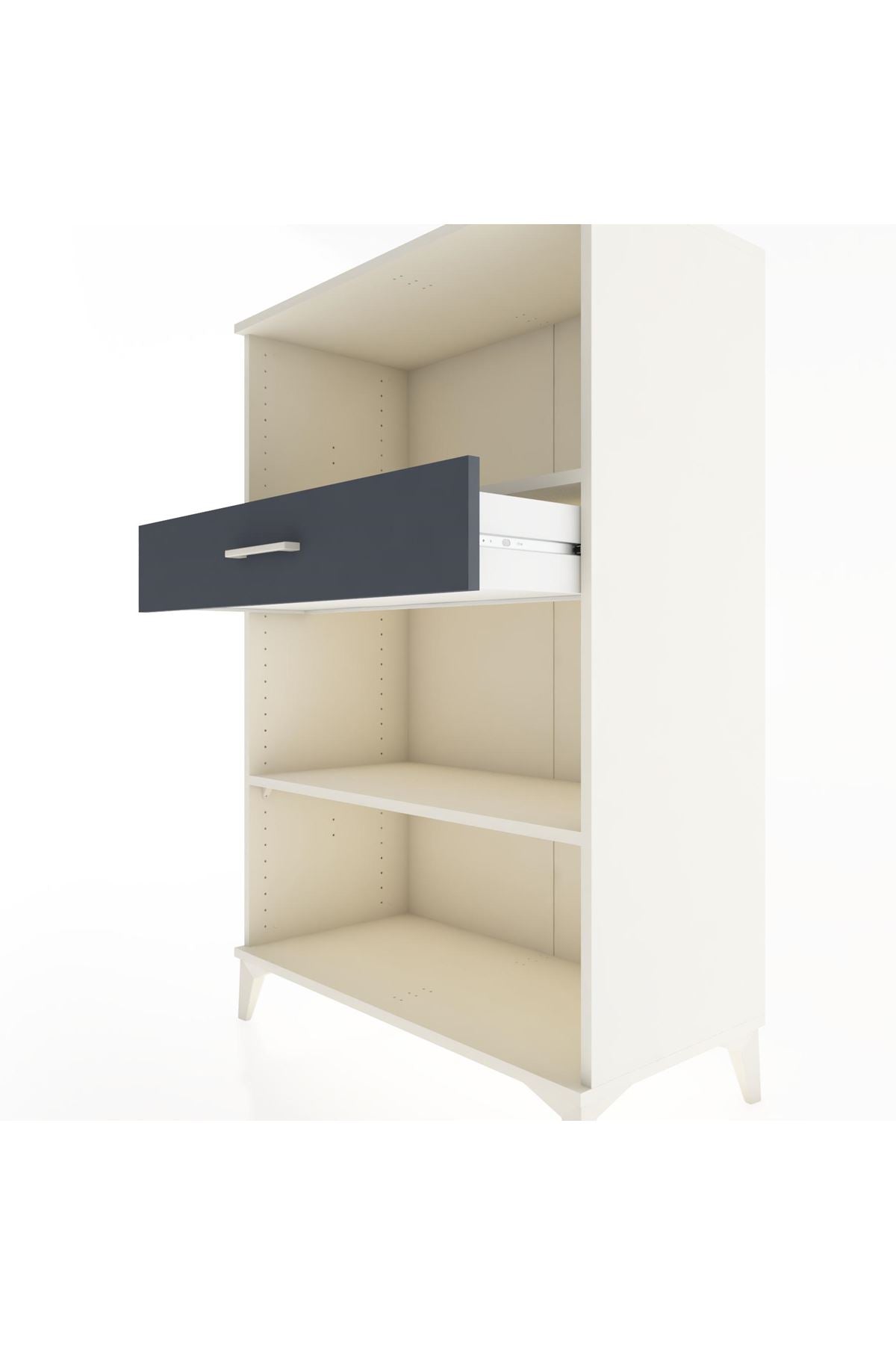 Hyperion Dolap 2 Raflı Tek Çekmeceli 88x44x134 Aytaşı-Antrasit