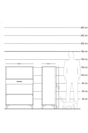 Hyperion Dolap 2 Raflı Tek Çekmeceli 88x44x134 Aytaşı-Çam