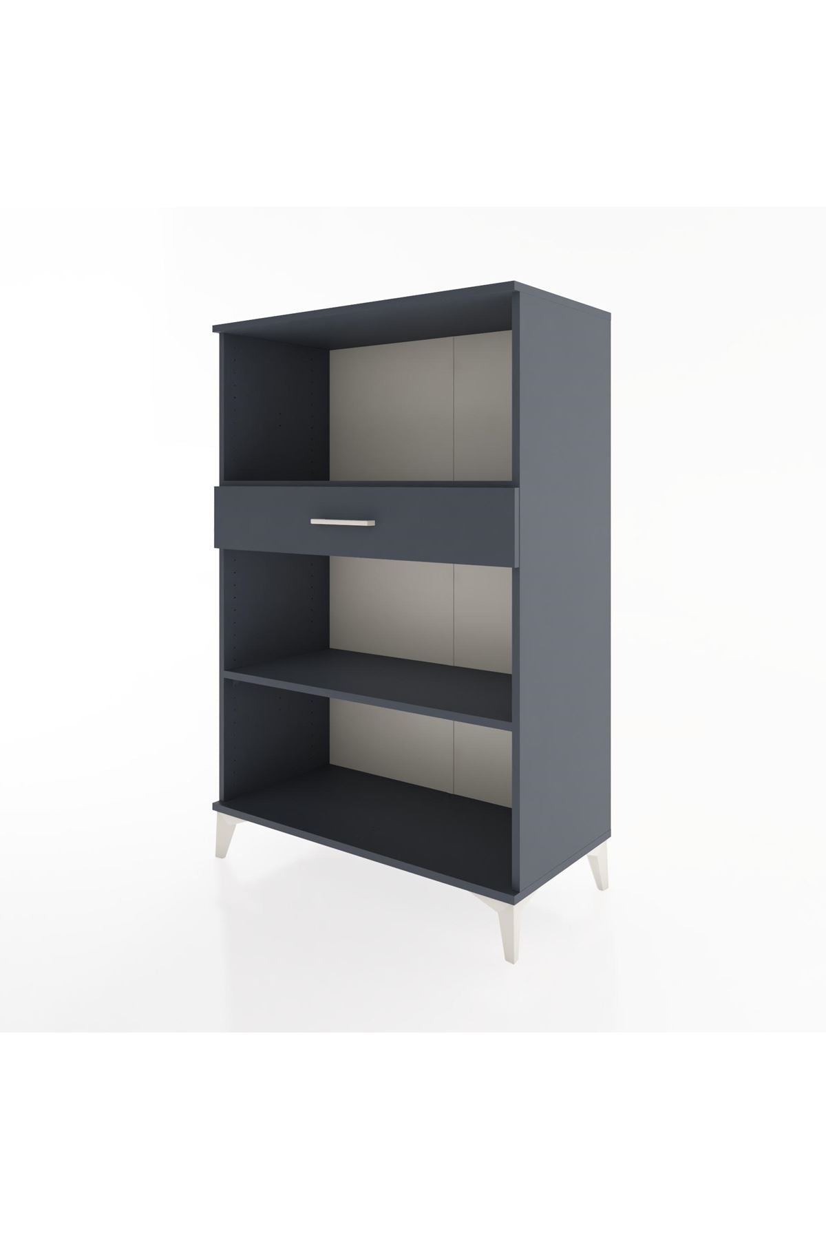 Hyperion Dolap 2 Raflı Tek Çekmeceli 88x44x134 Antrasit-Antrasit