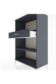 Hyperion Dolap 2 Raflı Tek Çekmeceli 88x44x134 Antrasit-Antrasit