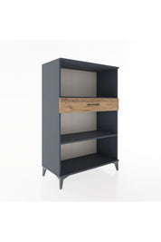 Hyperion Dolap 2 Raflı Tek Çekmeceli 88x44x134 Antrasit-Çam
