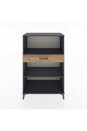 Hyperion Dolap 2 Raflı Tek Çekmeceli 88x44x134 Antrasit-Çam