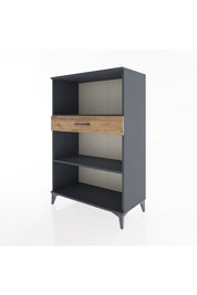 Hyperion Dolap 2 Raflı Tek Çekmeceli 88x44x134 Antrasit-Çam