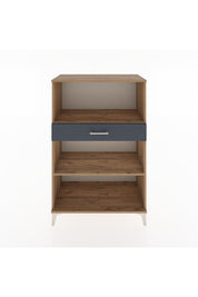 Hyperion Dolap 2 Raflı Tek Çekmeceli 88x44x134 Çam-Antrasit