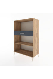 Hyperion Dolap 2 Raflı Tek Çekmeceli 88x44x134 Çam-Antrasit