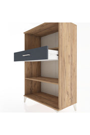 Hyperion Dolap 2 Raflı Tek Çekmeceli 88x44x134 Çam-Antrasit