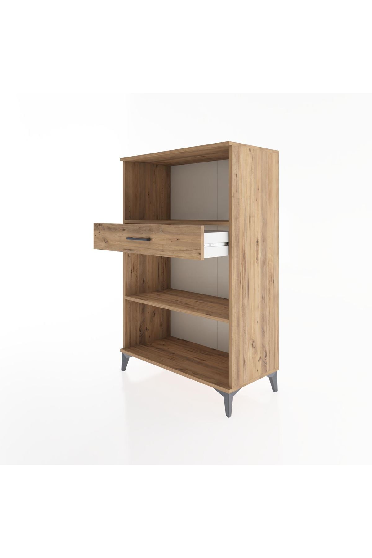 Hyperion Dolap 2 Raflı Tek Çekmeceli 88x44x134 Çam-Çam