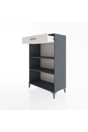 Hyperion Dolap 2 Raflı Tek Çekmeceli 88x44x134 Antrasit-Aytaşı