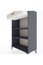 Hyperion Dolap 2 Raflı Tek Çekmeceli 88x44x134 Antrasit-Aytaşı