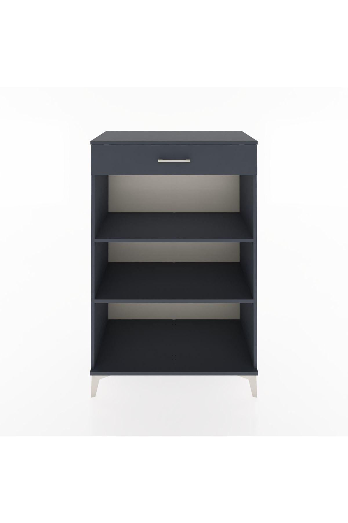 Hyperion Dolap 2 Raflı Tek Çekmeceli 88x44x134 Antrasit-Antrasit