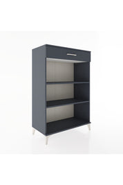 Hyperion Dolap 2 Raflı Tek Çekmeceli 88x44x134 Antrasit-Antrasit