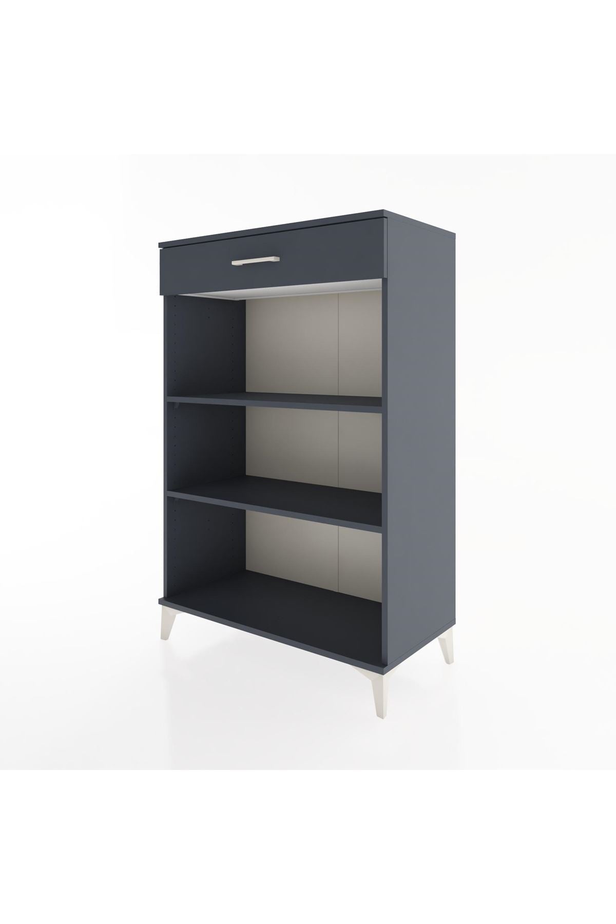 Hyperion Dolap 2 Raflı Tek Çekmeceli 88x44x134 Antrasit-Antrasit