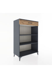 Hyperion Dolap 2 Raflı Tek Çekmeceli 88x44x134 Antrasit-Çam