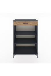 Hyperion Dolap 2 Raflı Tek Çekmeceli 88x44x134 Antrasit-Çam