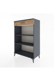 Hyperion Dolap 2 Raflı Tek Çekmeceli 88x44x134 Antrasit-Çam