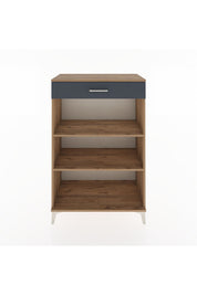 Hyperion Dolap 2 Raflı Tek Çekmeceli 88x44x134 Çam-Antrasit