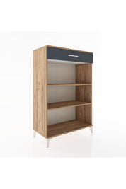 Hyperion Dolap 2 Raflı Tek Çekmeceli 88x44x134 Çam-Antrasit