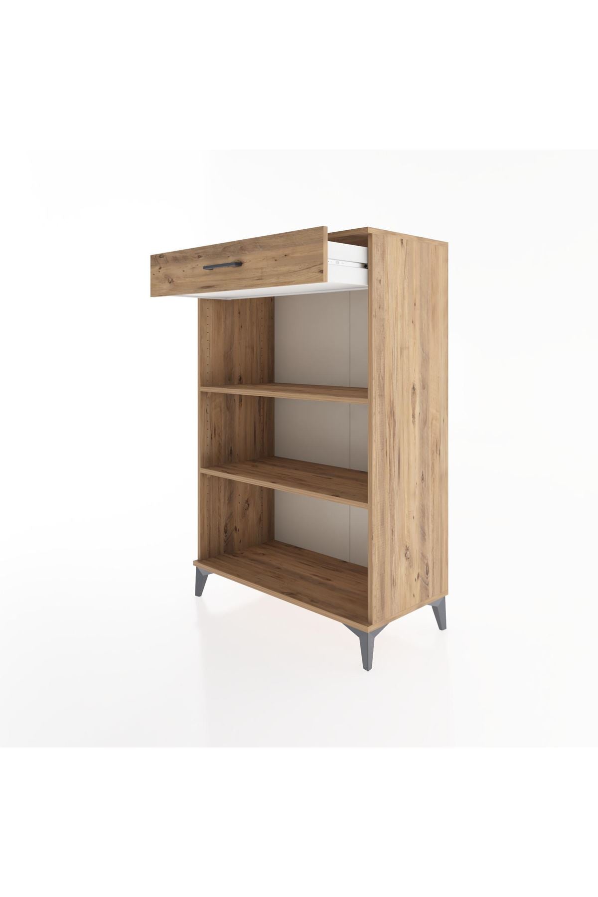 Hyperion Dolap 2 Raflı Tek Çekmeceli 88x44x134 Çam-Çam