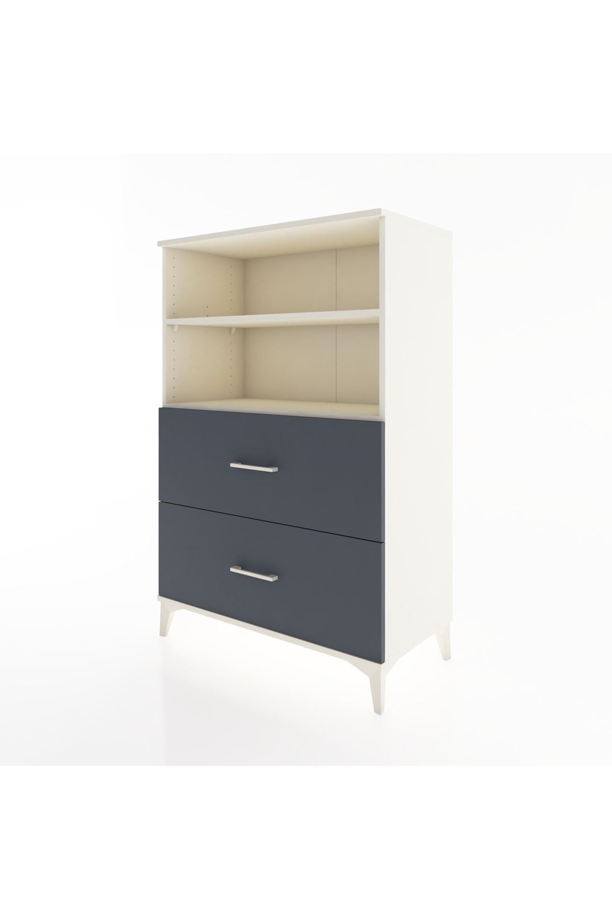 Hyperion Dolap 2 Raflı 2 Çekmeceli 88x44x134 Aytaşı-Antrasit