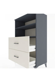 Hyperion Dolap 2 Raflı 2 Çekmeceli 88x44x134 Antrasit-Aytaşı