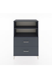 Hyperion Dolap 2 Raflı 2 Çekmeceli 88x44x134 Antrasit-Antrasit