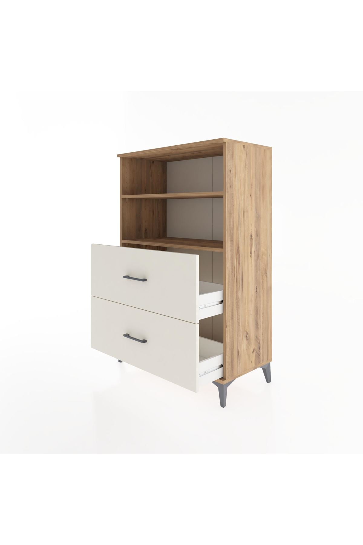 Hyperion Dolap 2 Raflı 2 Çekmeceli 88x44x134 Çam-Aytaşı