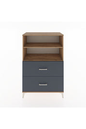 Hyperion Dolap 2 Raflı 2 Çekmeceli 88x44x134 Çam-Antrasit