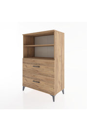 Hyperion Dolap 2 Raflı 2 Çekmeceli 88x44x134 Çam-Çam