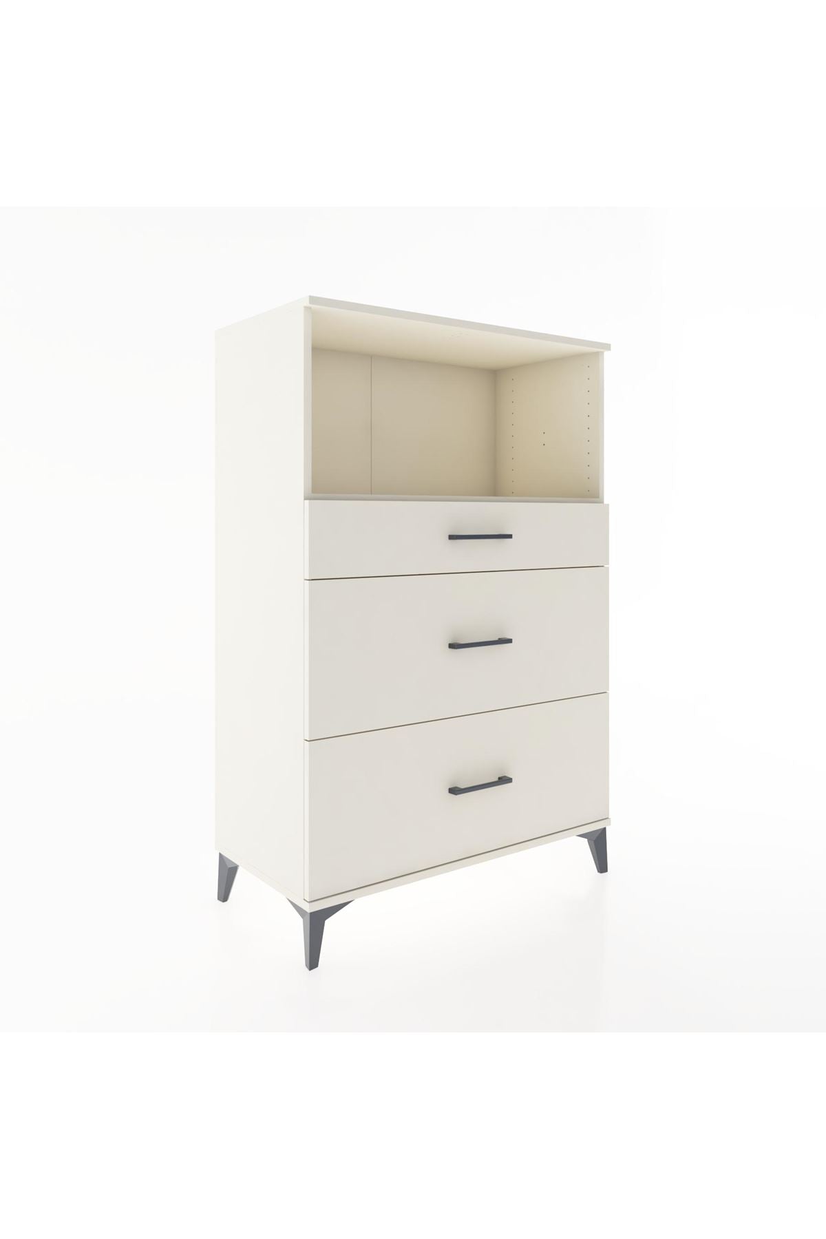Hyperion Dolap Tek Raflı 3 Çekmeceli 88x44x134 - S51M059V1B