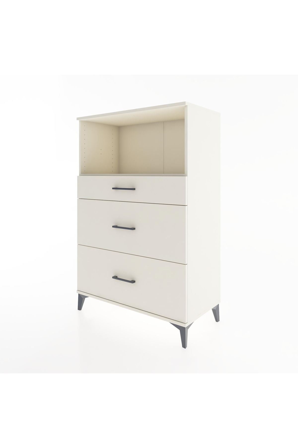 Hyperion Dolap Tek Raflı 3 Çekmeceli 88x44x134 - S51M059V1B