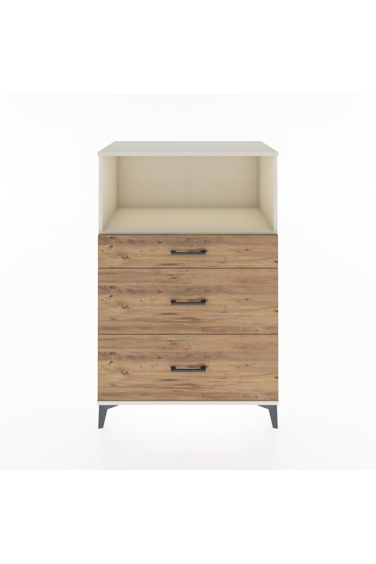 Hyperion Dolap Tek Raflı 3 Çekmeceli 88x44x134 - S51M059V3B
