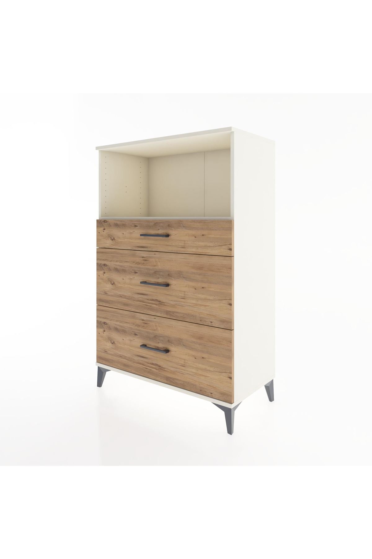 Hyperion Dolap Tek Raflı 3 Çekmeceli 88x44x134 - S51M059V3B