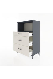 Hyperion Dolap Tek Raflı 3 Çekmeceli 88x44x134 Antrasit-Aytaşı