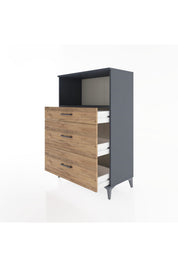 Hyperion Dolap Tek Raflı 3 Çekmeceli 88x44x134 - S51M059V6B