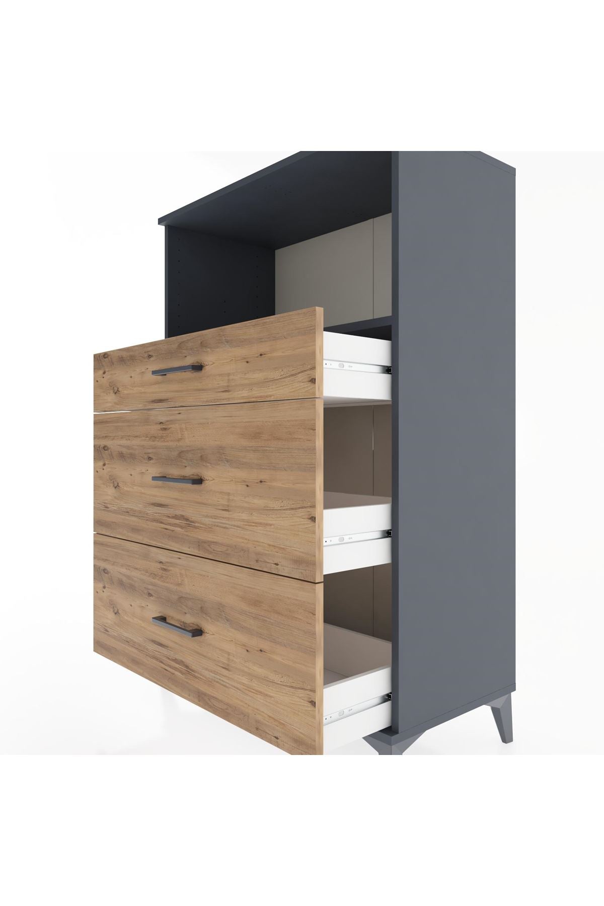 Hyperion Dolap Tek Raflı 3 Çekmeceli 88x44x134 - S51M059V6B