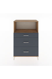 Hyperion Dolap Tek Raflı 3 Çekmeceli 88x44x134 Çam-Antrasit