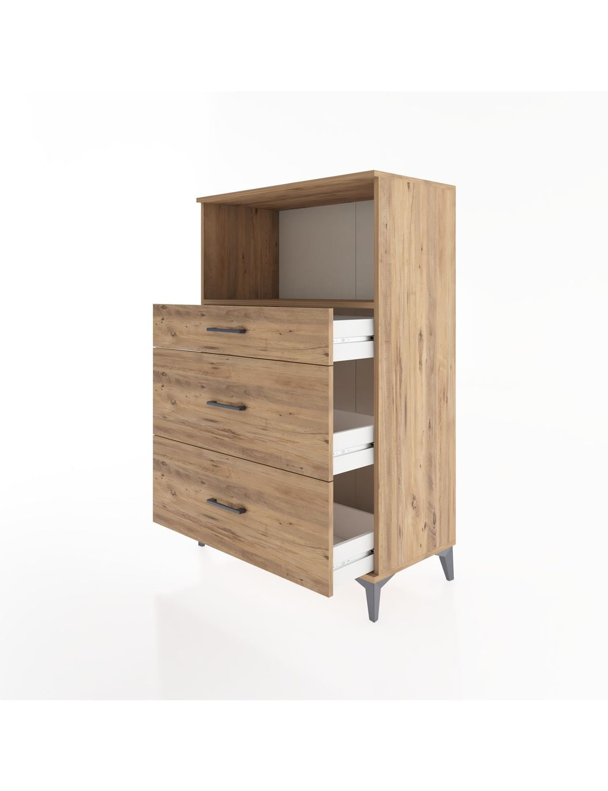 Hyperion Dolap Tek Raflı 3 Çekmeceli 88x44x134 - S51M059V9B