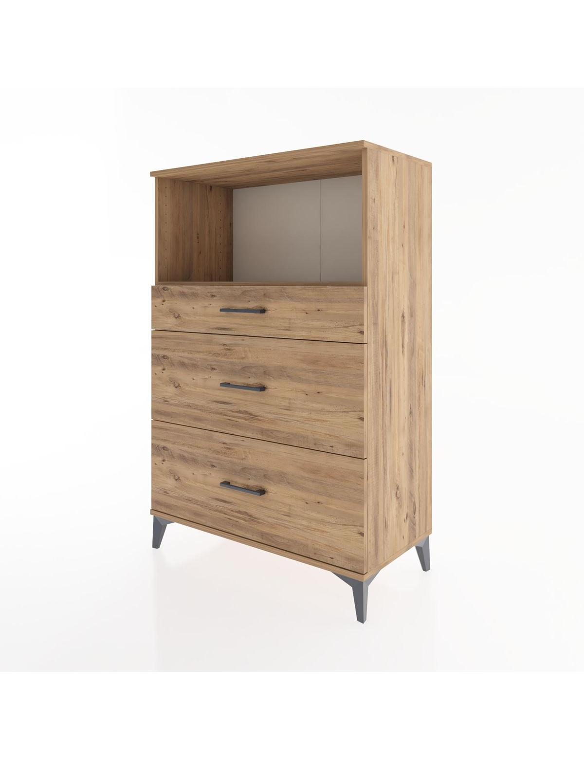 Hyperion Dolap Tek Raflı 3 Çekmeceli 88x44x134 - S51M059V9B
