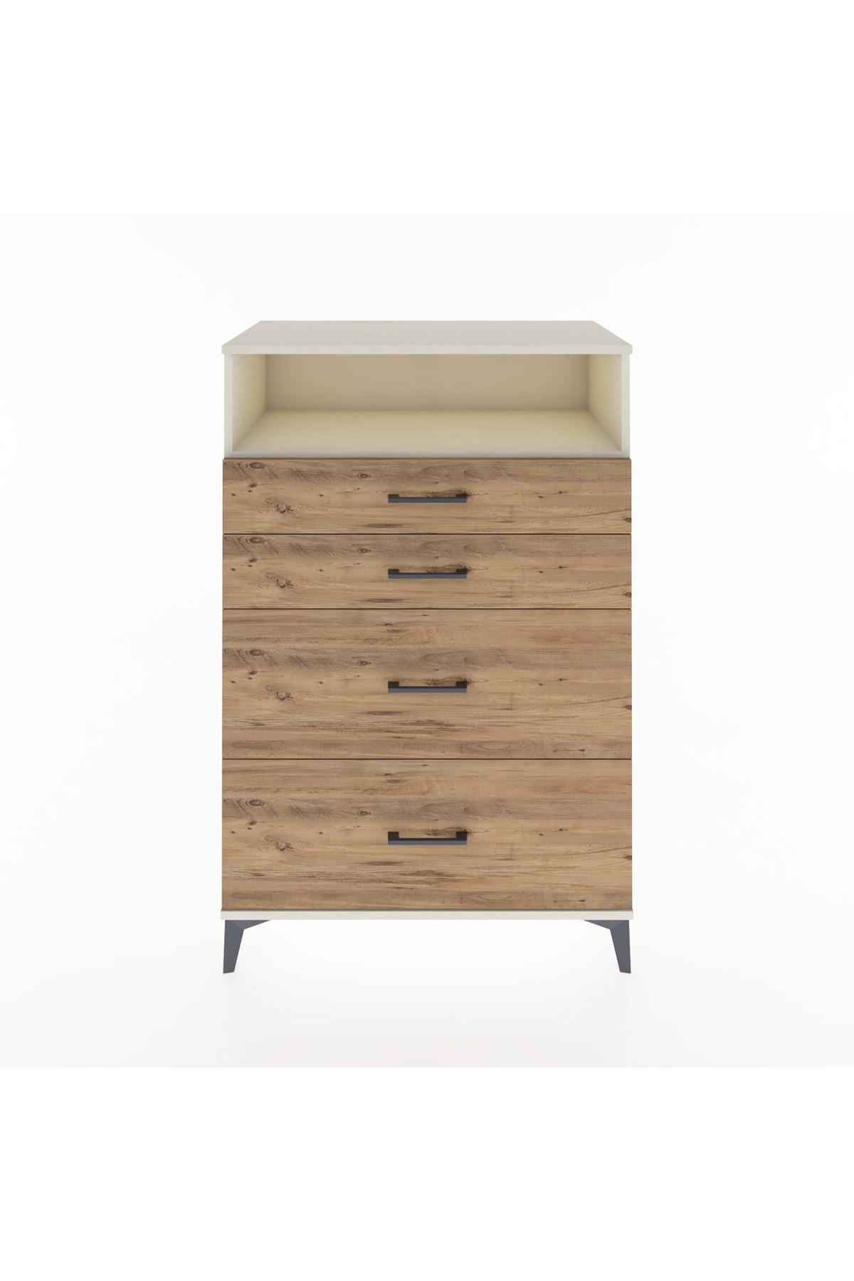 Hyperion Dolap Tek Raflı 4 Çekmeceli 88x44x134 - S51M060V3B