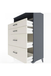 Hyperion Dolap Tek Raflı 4 Çekmeceli 88x44x134 - S51M060V4B