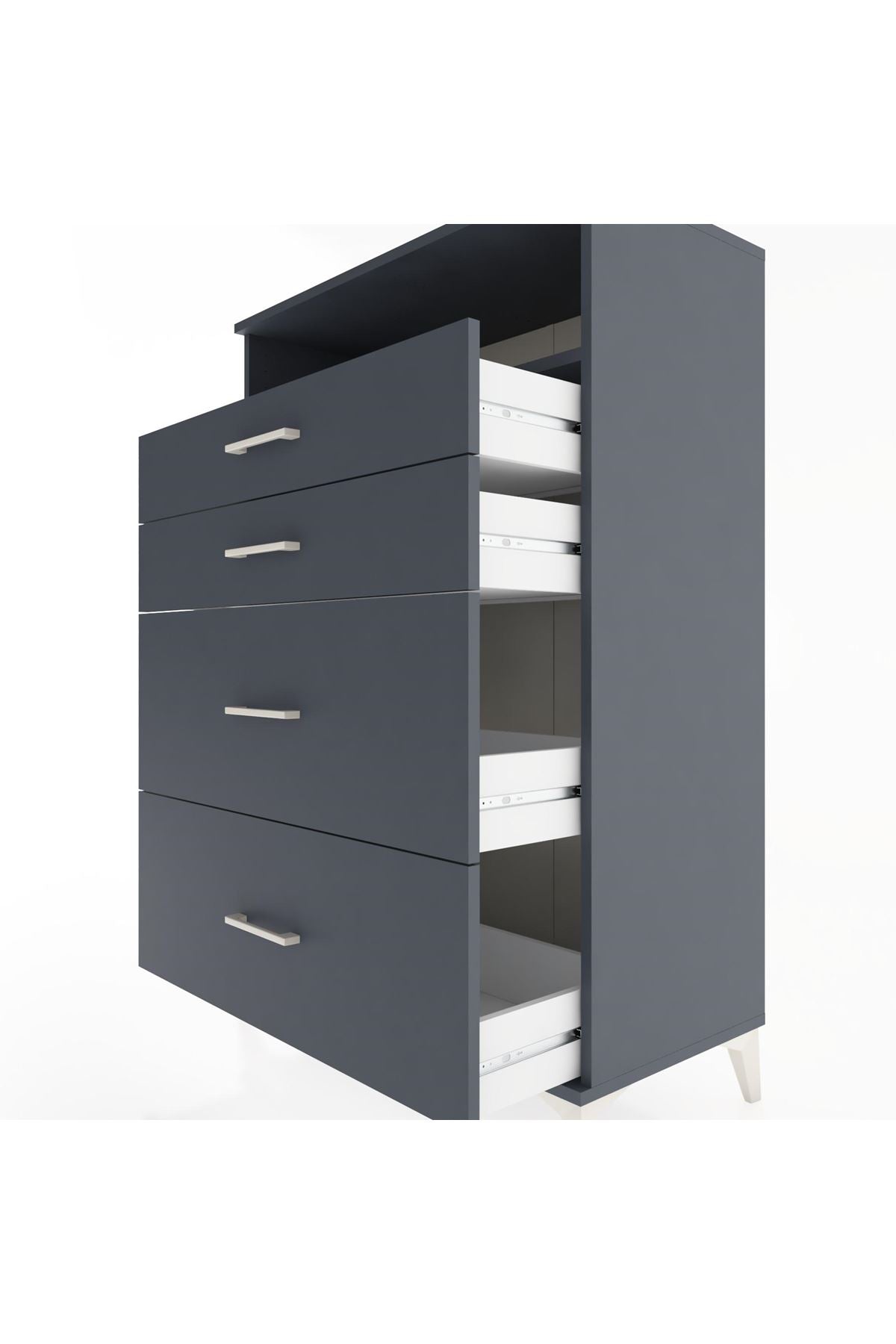 Hyperion Dolap Tek Raflı 4 Çekmeceli 88x44x134 - S51M060V5B