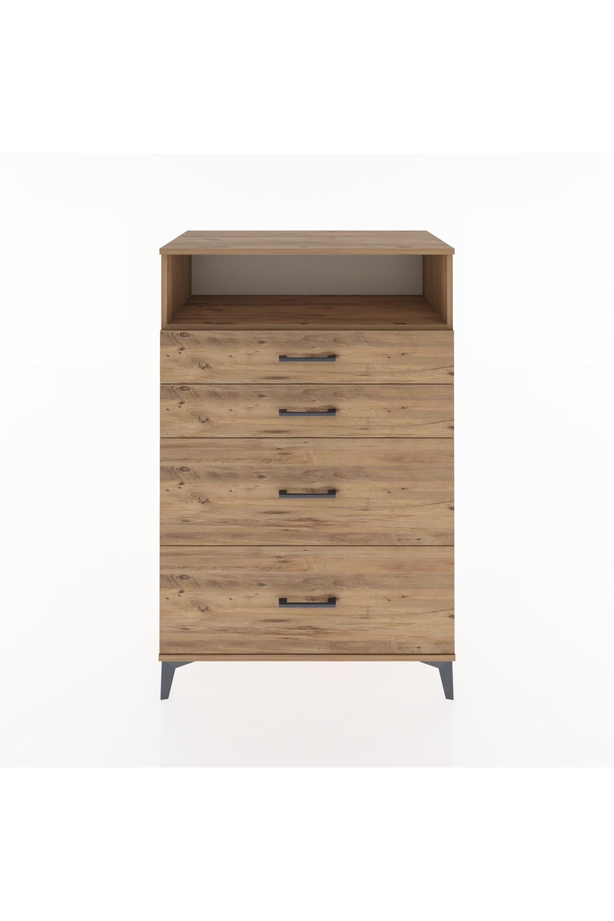 Hyperion Dolap Tek Raflı 4 Çekmeceli 88x44x134 - S51M060V9B
